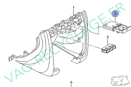 Porte-gobelet avant 8L0862534F pour Audi A3 8L Phase 2 (noir) - Image 8