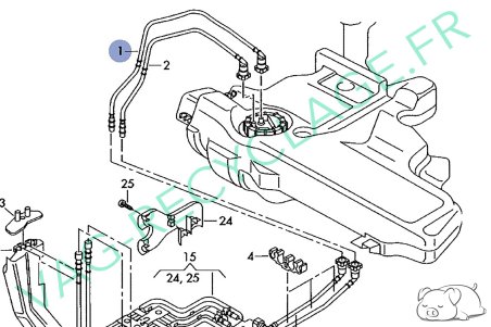 Tuyau alimentation carburant 1J0201293H pour Audi A3 8L Phase 2 - Image 6