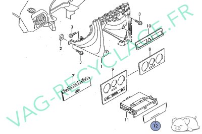 Vide poche console centrale 8L0863077 pour Audi A3 8L Phase 2 (pour pièces) - Image 10