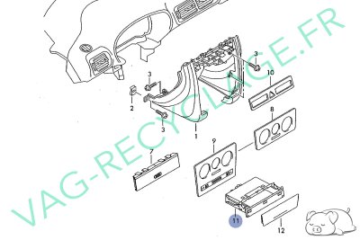 Vide poche console centrale 8L0863077 pour Audi A3 8L Phase 2 (pour pièces) - Image 11