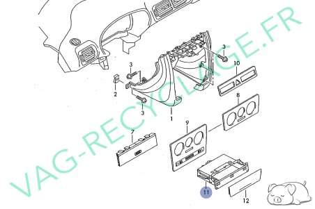 Vide poche console centrale 8L0863077 pour Audi A3 8L Phase 2 (pour pièces) - Image 11