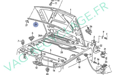Joint de capot moteur 191823737A pour Golf 2 et Jetta 2 - Image 5