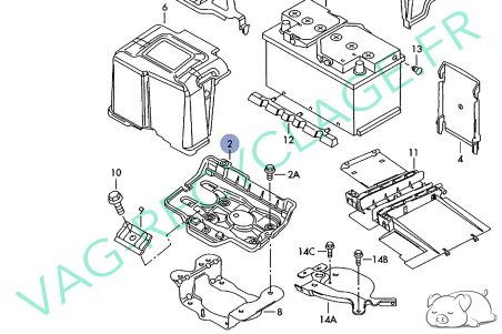 Support de batterie 1J0915333 pour Audi A3 8L Phase 2 - Image 4