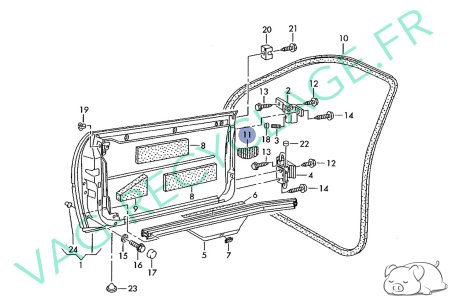 Soufflet faisceau câble de porte avant 8D0959845F Audi A3 8L A4 B5 A6 C4 C5 TT - Image 4