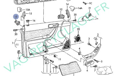 Joint arrière panneau de porte avant droite 8L3867382 pour Audi A3 8L 2 portes - Image 6