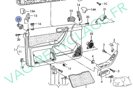 Joint arrière panneau de porte avant droite 8L3867382 pour Audi A3 8L 2 portes - Image 6