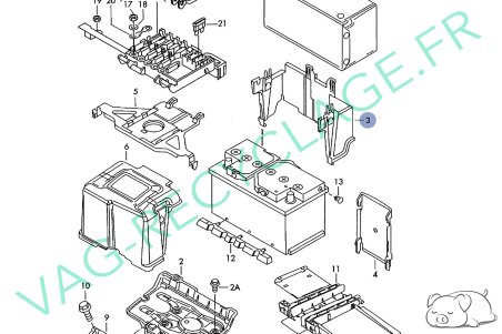 Cache batterie 1J0915335 pour Audi A3 8L Phase 2 - Image 8