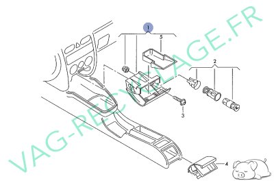 Cendrier avant 8L0857951C pour Audi A3 8L Phase 2 - Image 13
