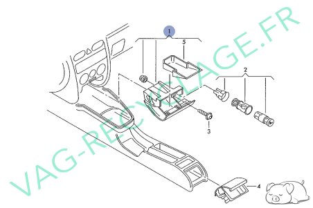 Cendrier avant 8L0857951C pour Audi A3 8L Phase 2 - Image 13