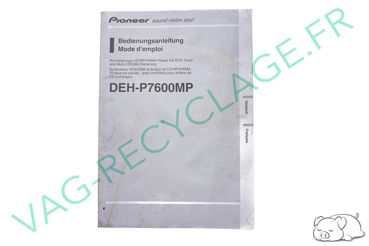 Notice autoradio Pioneer DEH-P7600MP RDS / DAB / CD / MP3 / WMA - Image 1