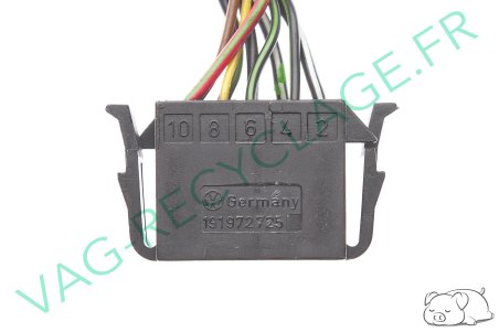 Fiche connecteur 10 pôles 191972725 Audi A2 Audi A3 8L Audi A4 B5 A6 C5 A8 D2 - Image 2