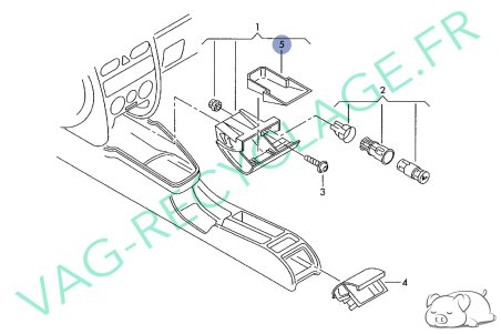Insert de cendrier avant 8L0857951C pour Audi A3 8L Phase 2 - Image 6