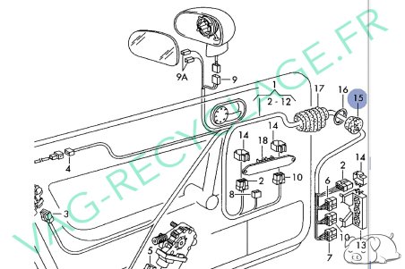 Passe câble faisceau de porte 8L0959841 pour Audi A3 8L Audi A6 C5 Audi TT 8N - Image 4
