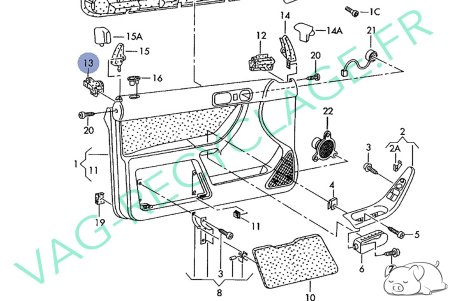 Joint arrière panneau de porte avant gauche 8L3867381 pour Audi A3 8L 2 portes - Image 6