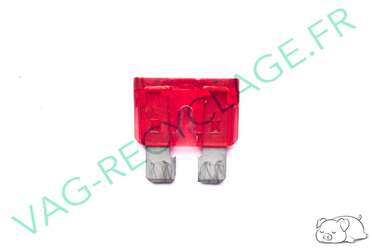 Fusible Rouge 10 Ampères 12 volts (bas) Volkswagen Audi Seat Skoda - Image 1
