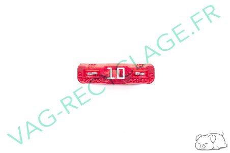 Fusible Rouge 10 Ampères 12 volts (bas) Volkswagen Audi Seat Skoda - Image 2