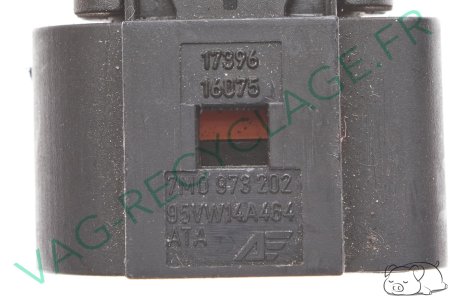 Boitier fiches plates 90° 2 pôles 7M0973202 pour Skoda Seat Audi Volkswagen - Image 3