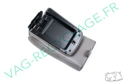 Accoudoir porte gobelet en cuir gris pour MG TF - Image 1