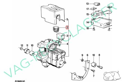 Relais pilotage des vannes du bloc ABS Bosch 0332205003 1154919 pour Bmw E30 - Image 7