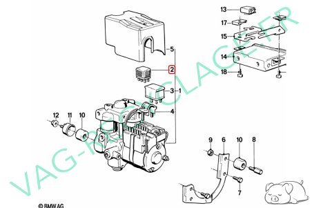 Relais pilotage des vannes du bloc ABS Bosch 0332205003 1154919 pour Bmw E30 - Image 7