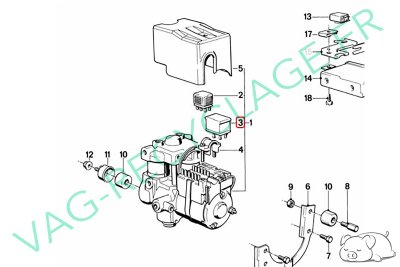 Relais moteur électrique du bloc ABS Bosch 0265003003 1154920 pour Bmw E30 - Image 4