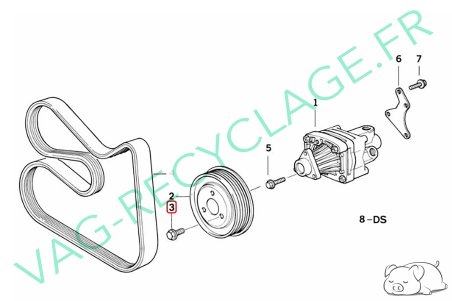 Vis poulie de direction assistée 9913011 Bmw E36 325td 325tds E39 525td 525tds - Image 2