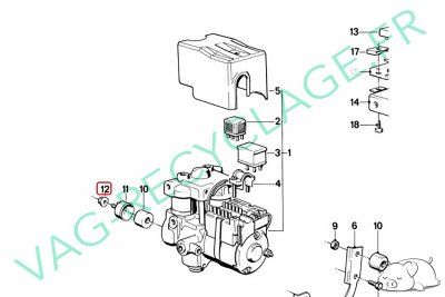 Ecrou M8 coupelle silentbloc bloc ABS 9905374 Bmw E30 E36 E28 E34 E24 E23 - Image 5