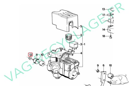 Ecrou M8 coupelle silentbloc bloc ABS 9905374 Bmw E30 E36 E28 E34 E24 E23 - Image 5