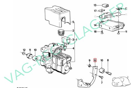 Support de bloc ABS Bosch 1154837 pour Bmw E30 - Image 3