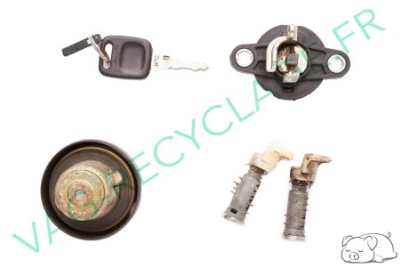 Ensemble serrure de coffre + 2 barillets + bouchon + 1 clé Audi 80 B2 100 C3 - Image 2