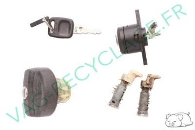 Ensemble serrure de coffre + 2 barillets + bouchon + 1 clé Audi 80 B2 100 C3 - Image 3