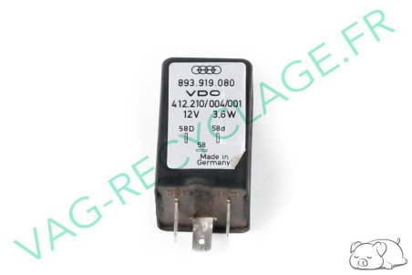 Relai 893919080 éclairage booster mano VDO Audi 80 90 100 200 Coupé Cabriolet - Image 1