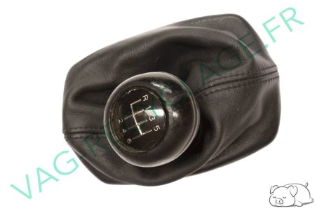 Soufflet de levier de vitesse et pommeau cuir 8L0863279B Audi A3 8L - Image 3