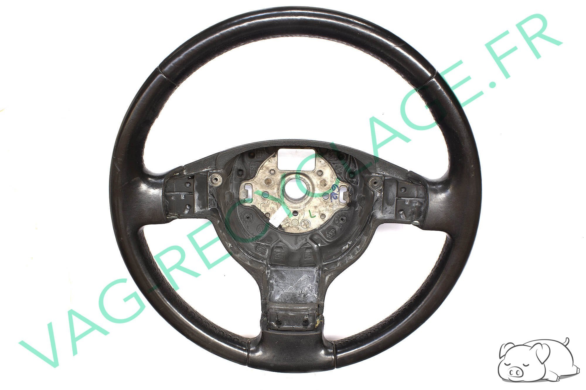 Volant de direction multifonction cuir 3 branches 3C0419091L pour Jetta 5 - Image 1